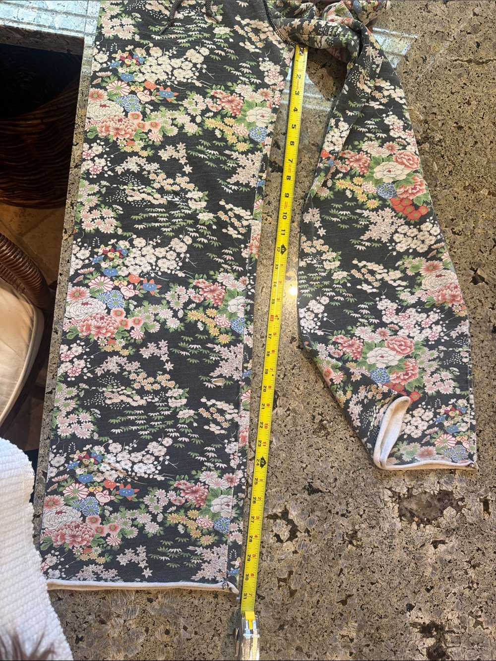 Lucky Brand Gray Floral Wide-Leg Pants Y2K XXS - Picture 13 of 13